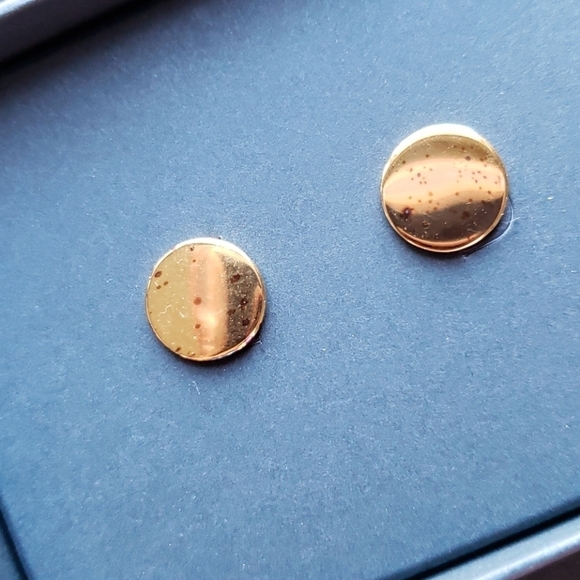 J. Crew Demi-fine 14k gold-plated disc studs H0245 - Picture 2 of 3